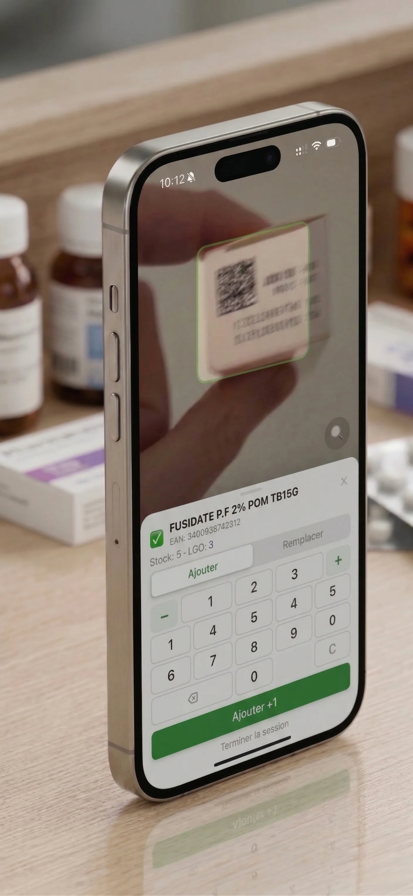 Scan d'un produit avec caméra et détection automatique du DataMatrix